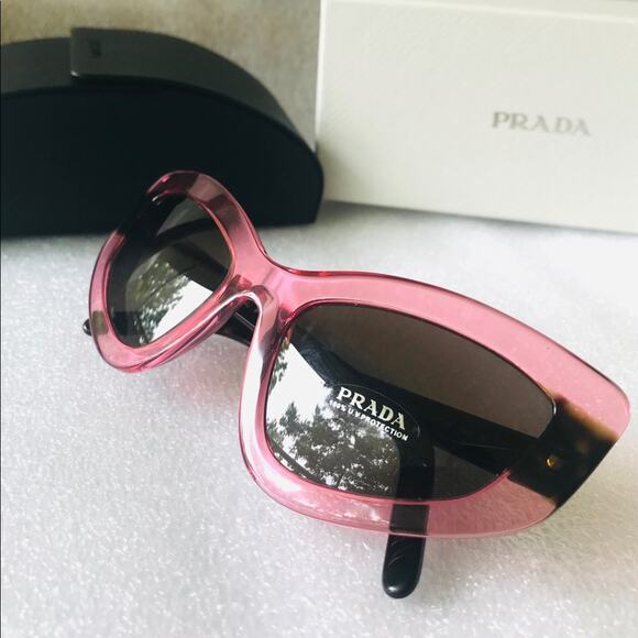 Prada Designer Cat Eye Sunglasses – Pink Havana Frames - Picture 4 of 11